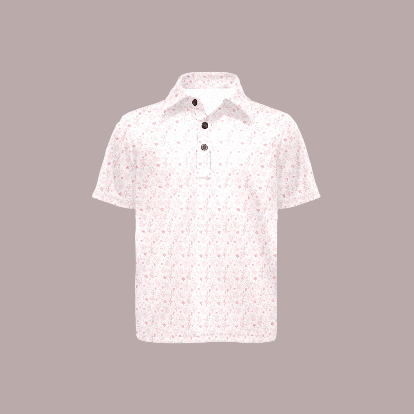 Short-sleeve shirt with a subtle pattern on a white background