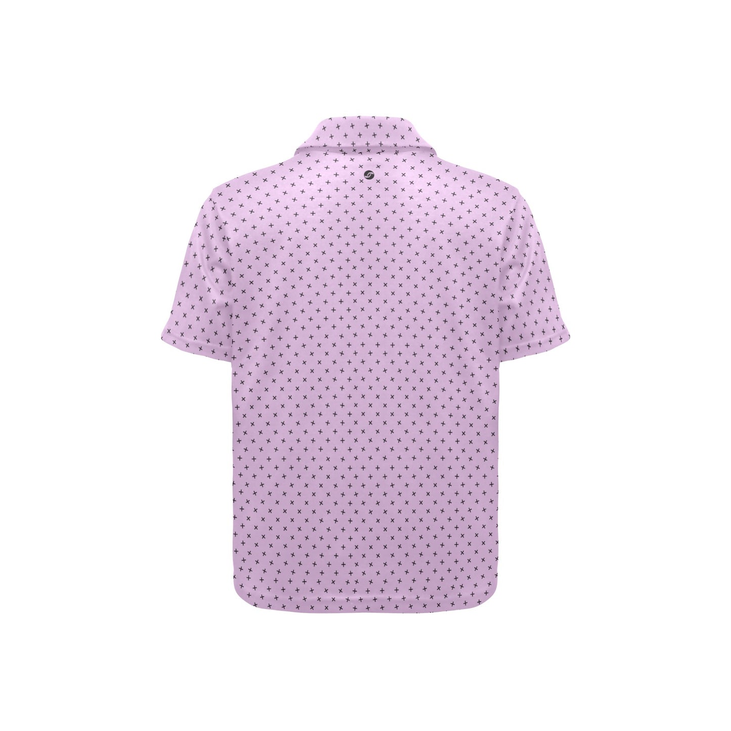 Lilac polka dot shirt on a white background