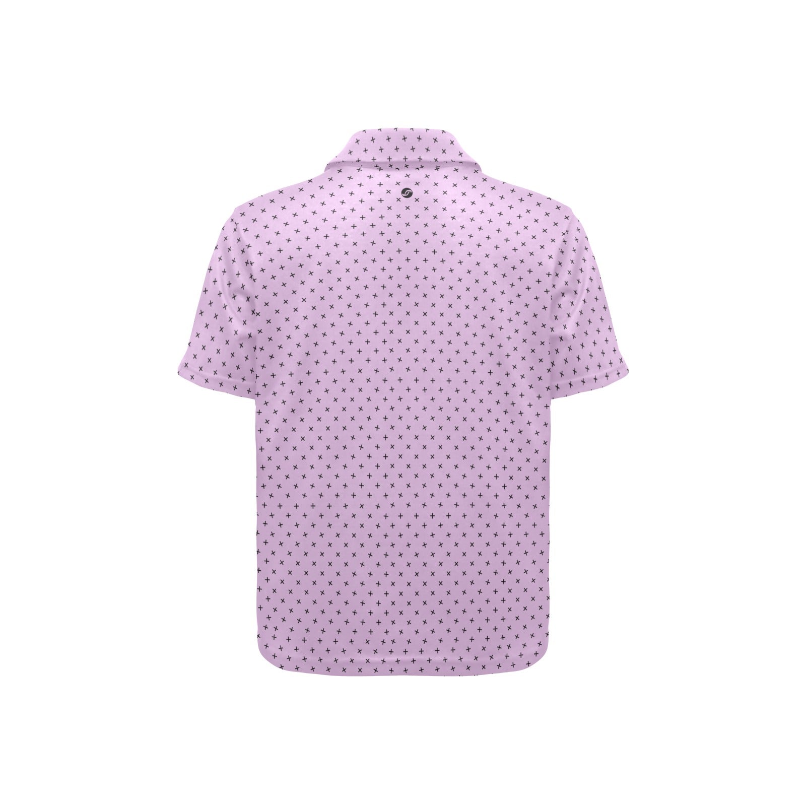 Lilac polka dot shirt on a white background