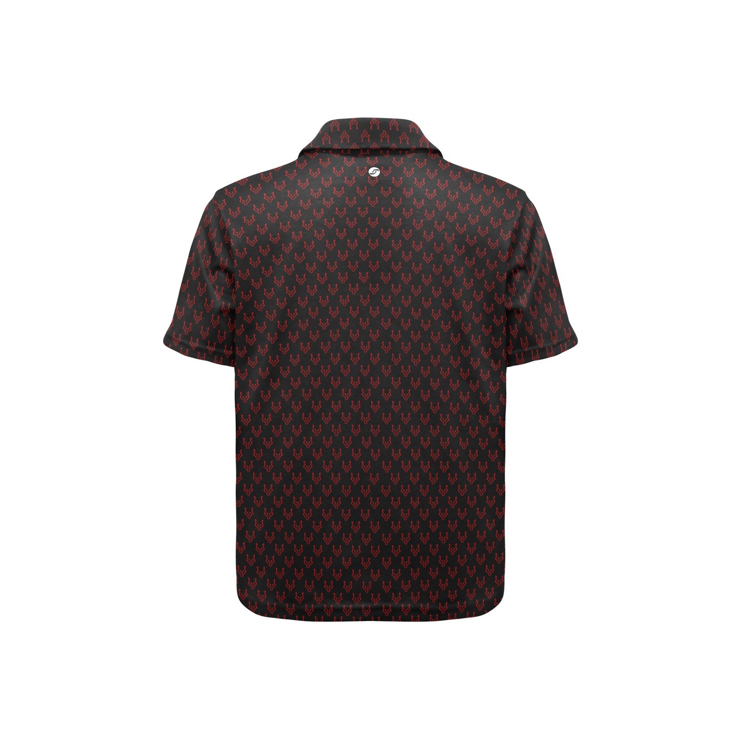 Black patterned shirt on a white background