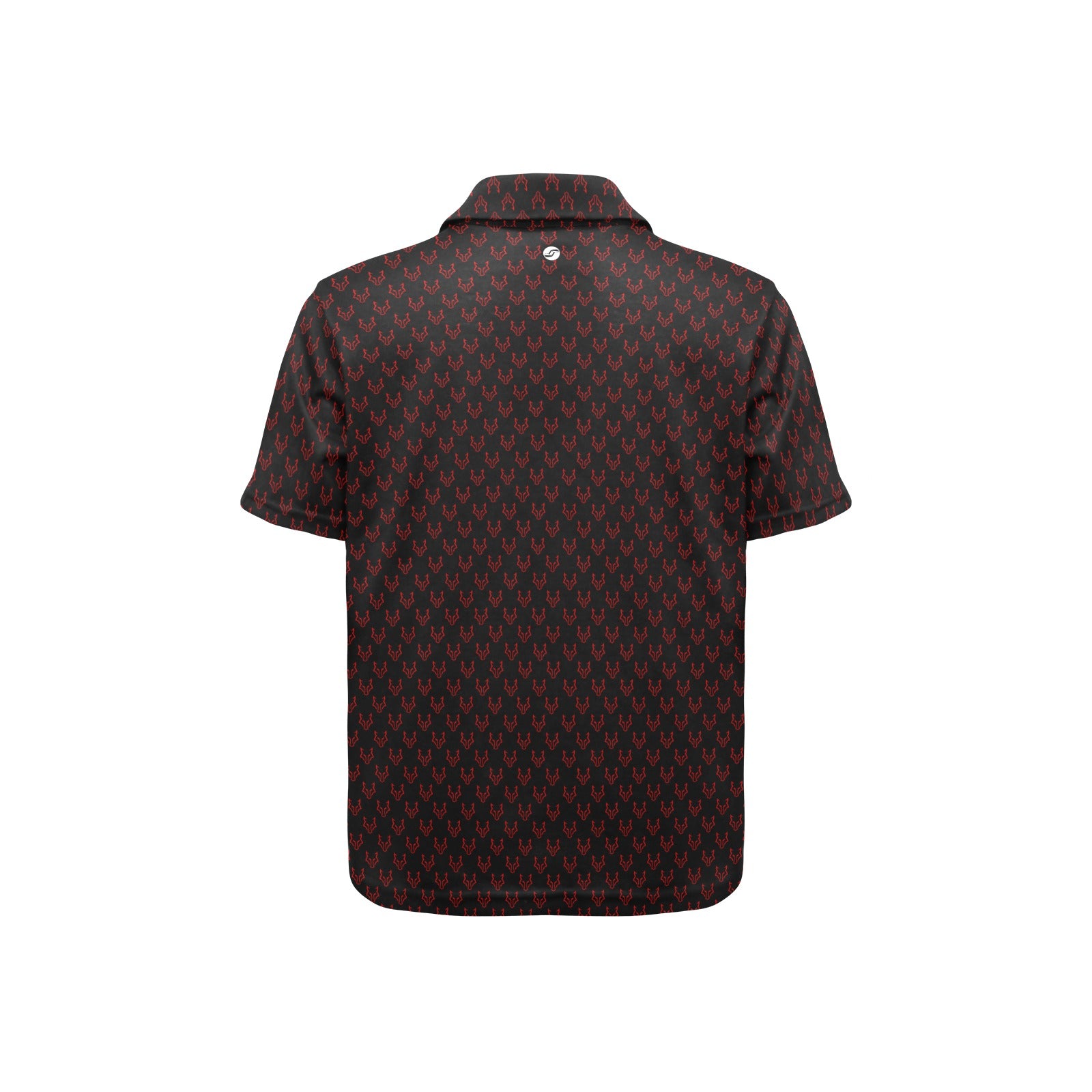 Black patterned shirt on a white background