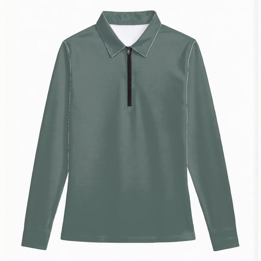 Women's Quarter Zip Sport Evergreen Fog