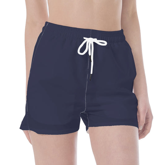 Wide Waistband Sport Shorts- Navy