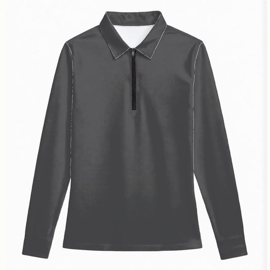Women's Quarter Zip Sport Charcoal