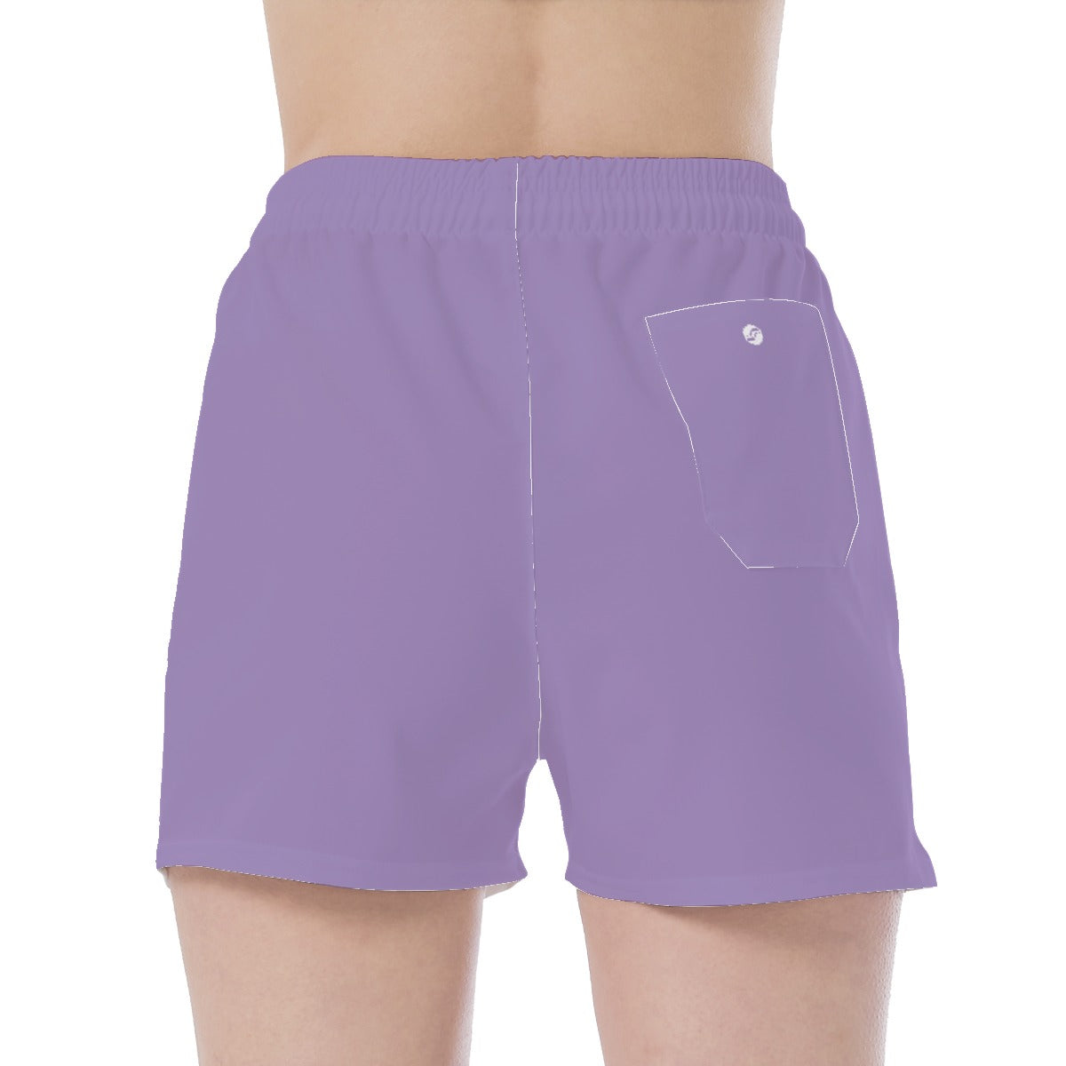 Wide Waistband Sport Shorts- Lavender