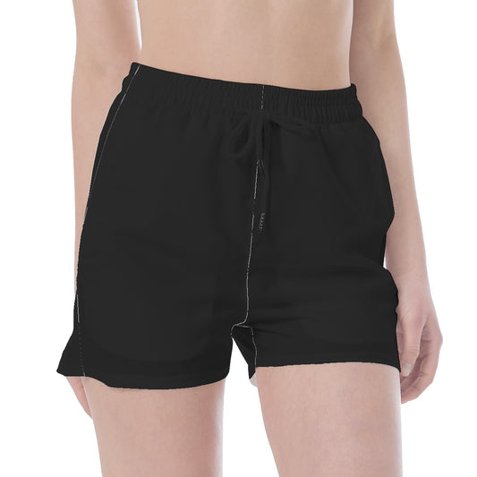 Wide Waistband Sport Shorts- Black