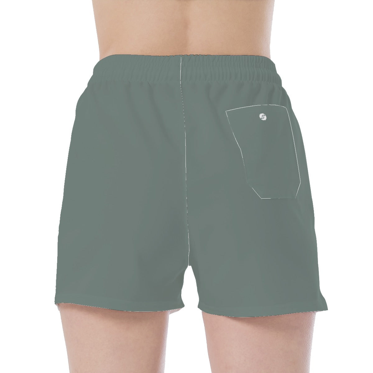 Waistband Sport Shorts- Evergreen Fog