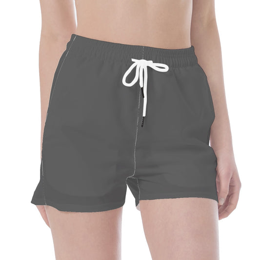 Wide Waistband Sport Shorts- Charcoal
