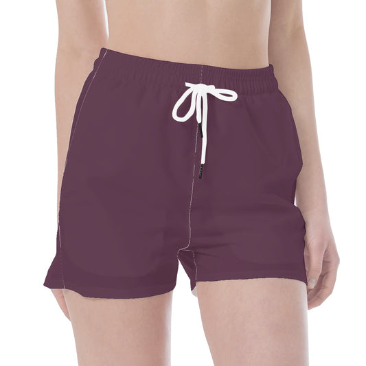 Wide Waistband Sport Shorts- Mulberry