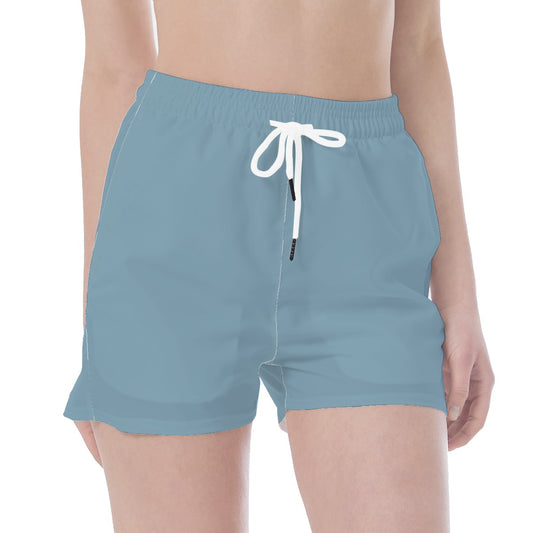 Wide Waistband Sport Shorts- Frosted Slate