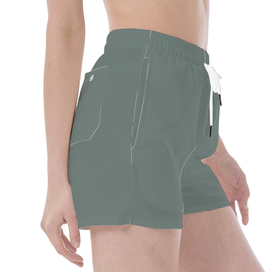 Waistband Sport Shorts- Evergreen Fog