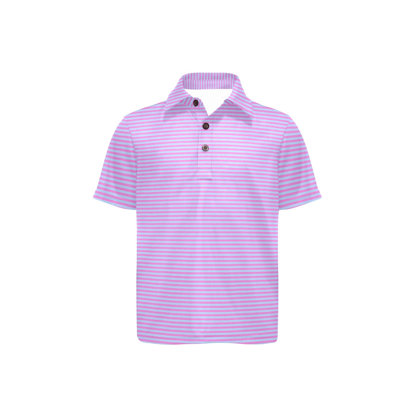 Purple striped polo shirt on a white background