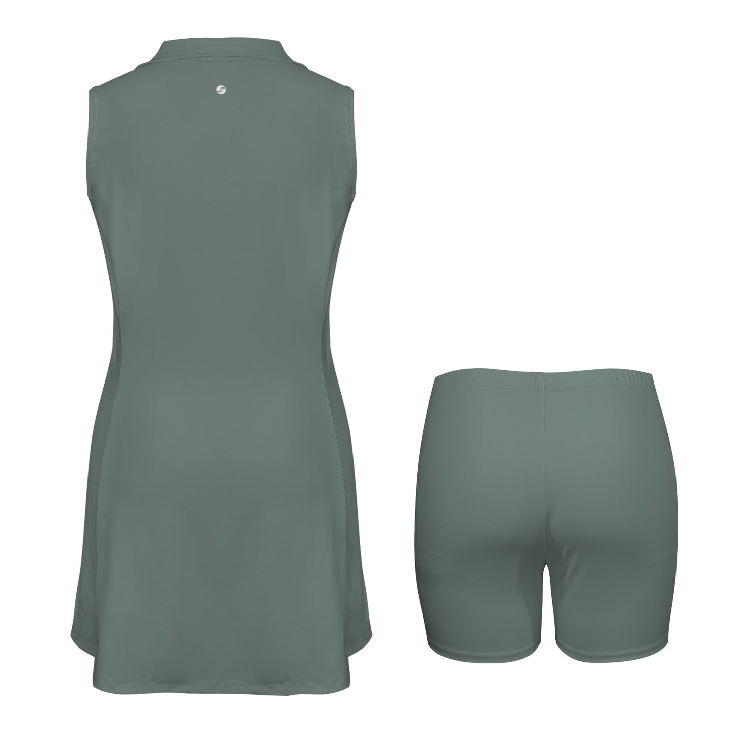 Evergreen Active Dress Custom Sleeveless Sport Dress with Zipper Pocket & Inner Shorts