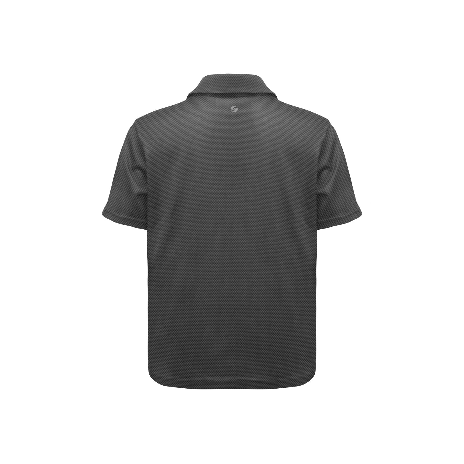 Black polo shirt on a white background
