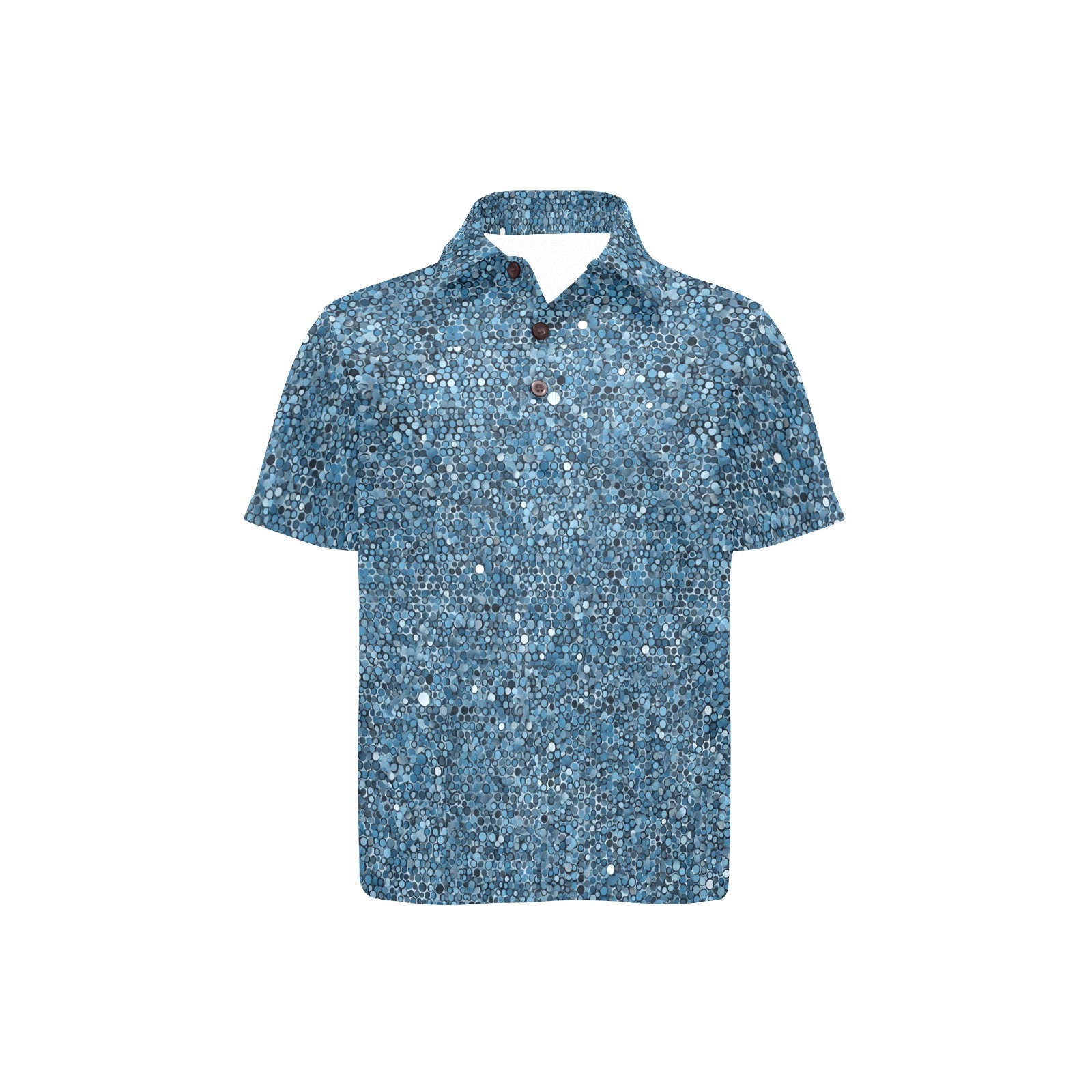 Green patterned shirt on a white background