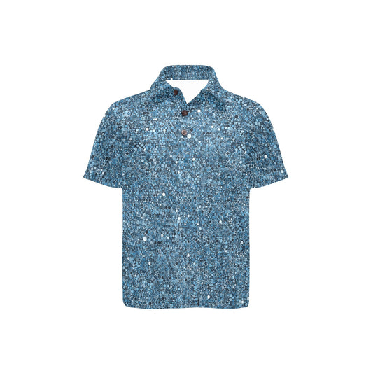 Green patterned shirt on a white background