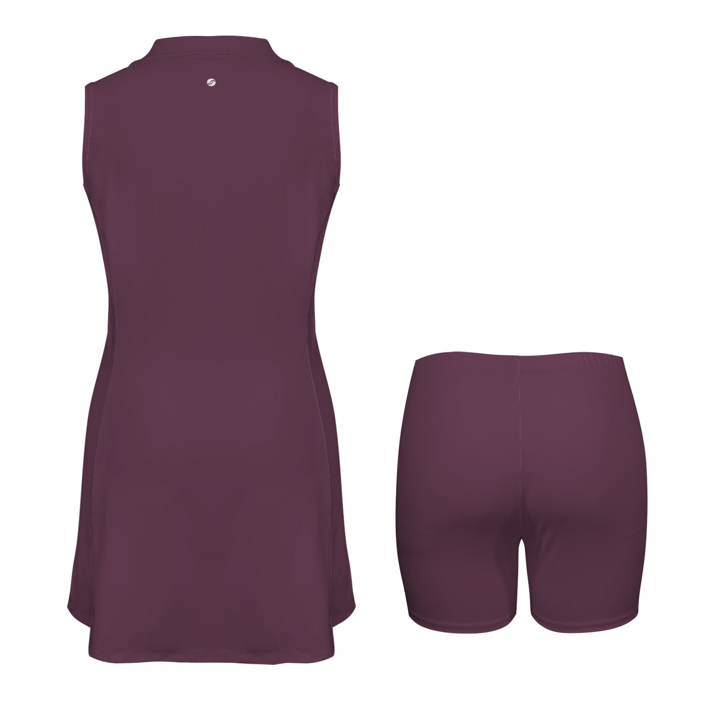 Mulberry Active Dress Custom Sleeveless Sport Dress with Zipper Pocket & Inner Shorts